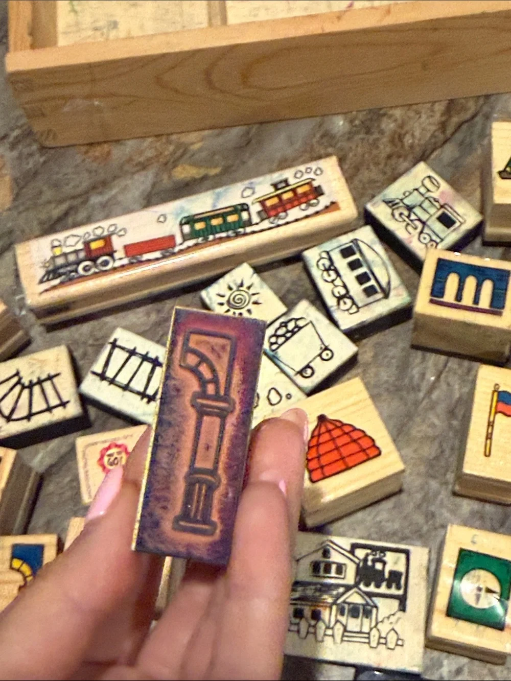 Shure Artful Architecture Wooden Stamp Set - total of 28 stamps.